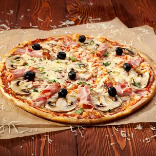 Pizza Con Bacon De Pavo (28 Cm.)