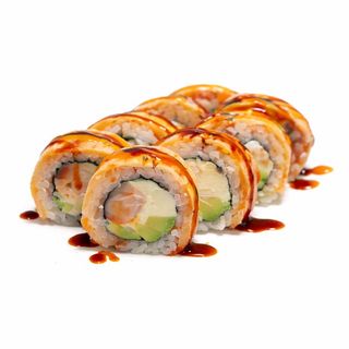 Uramaki De Philadelphia Con Salmón flameado Delux (8 pzs.)