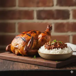Medio pollo asado