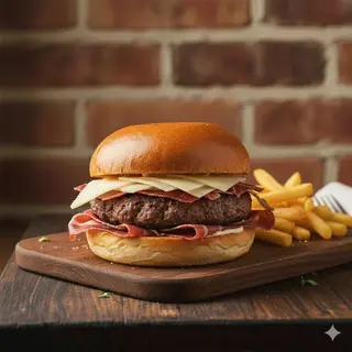 Hamburguesa de buey certificada 