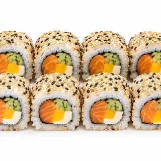 Roll De Salmón Y Mango