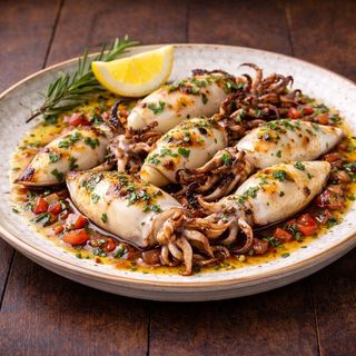 Chipirones A La Plancha Con Toque Mediterráneo