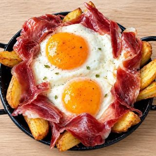 Huevos Rotos Con Jamón Ibérico