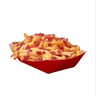 Patatas Fritas Con Salsa Cheddar y Bacon de ternera