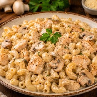 Macarrones Con Crema Y Pollo