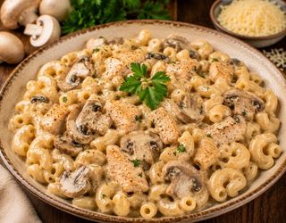 Macarrones Con Crema Y Champiñón