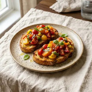 Bruschetta Clásica De Tomate