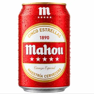 Cerveza Mahou 5 Estrellas Lata 33cl.