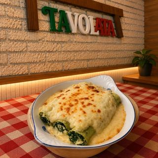 Canelloni de ricotta y espinacas 