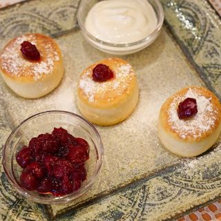 Syrniki with Cherries