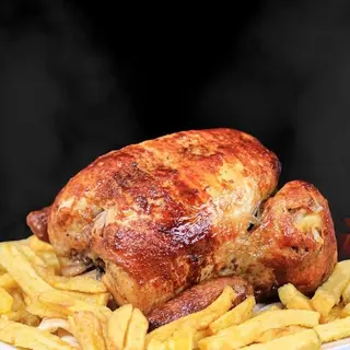 1/2 Pollo Asado Con Patatas Fritas