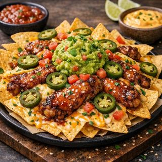 Nachos Con Queso Y Guacamole