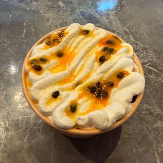Tarta de maracuyá y dulce de leche