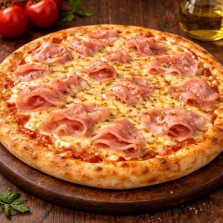 Pizza De Queso Y Jamón (30 Cm.)