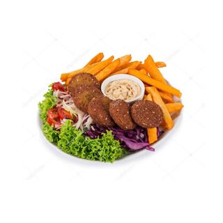 Plato Falafel + Patatas + Ensalada
