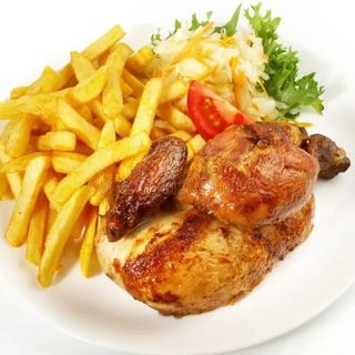 1 2 Pollo Al Ast + Patatas + Arroz