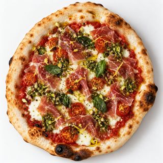 Pizza De Jamón Serrano Y Pesto