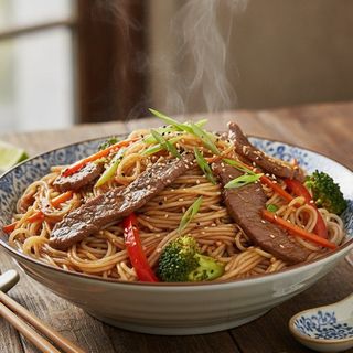 Fideos Con Ternera