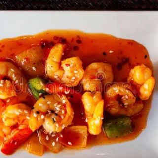 Gambas Con Salsa Picante