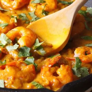 Gambas Con Salsa De Curry