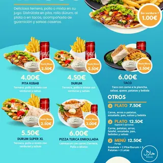 Durum Super Xl menu