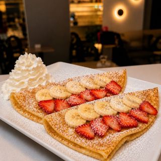 Crepe de Plátano y Fresa
