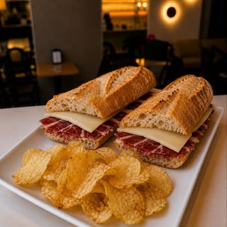 B. Jamón Ibérico y Queso