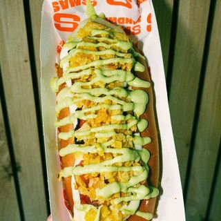 Hot dog bacon