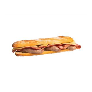 Bocadillo De Longaniza Con Bacon Y Queso