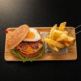 Hamburguesa De Pollo Completa