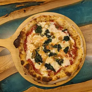 Pizza Espinacas Y Queso De Cabra