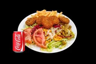 Plato Falafel + Patatas + Ensalada + Lata