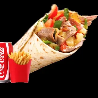 Durum Kebab + Patatas + Lata