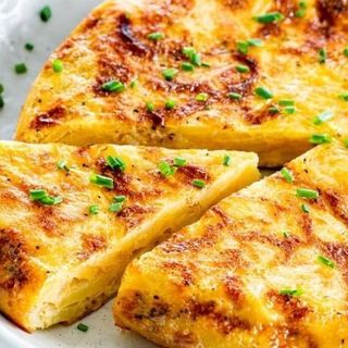 Mini tortilla de papas con cebolla