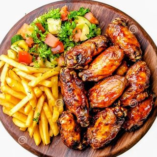 Menu plato de alitas 