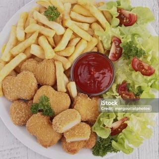 Menú plato nuggets 