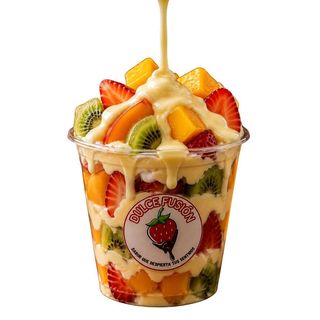 Vaso Con Fruta Y Crema