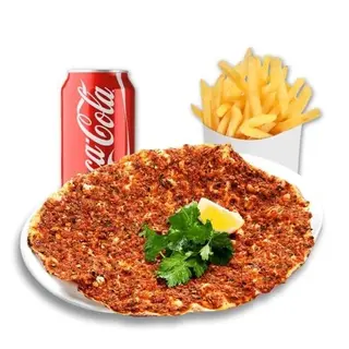 Lahmacun, Patatas + Bebida