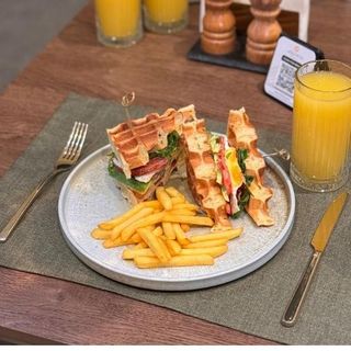 ბელგიური ვაფლის სენდვიჩი