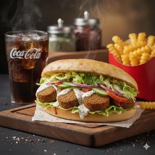 Menu panino falafel