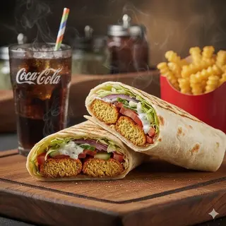 Menu piadina falafel