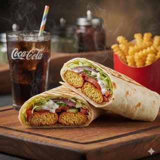 Menu piadina falafel