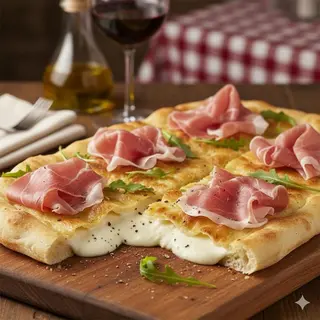 Focaccia stracchino e crudo 