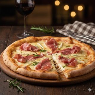 Pizza speck e brie