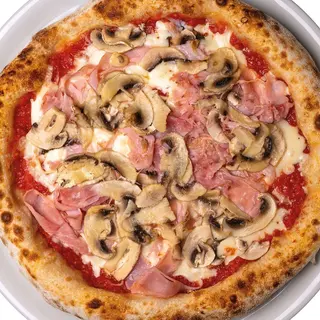 Pizza cotto e funghi