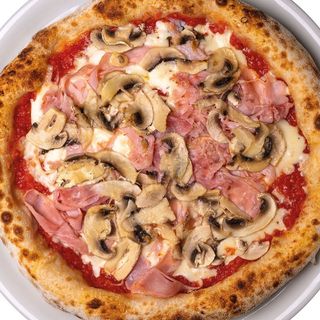 Pizza cotto e funghi