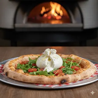Burrata, rucola e pomodorini 
