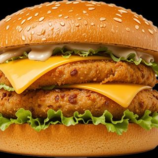 Double chicken burger