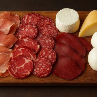 Taglieri di affettati misti con formaggi