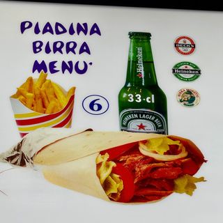 Piadina kebap menù con birra 